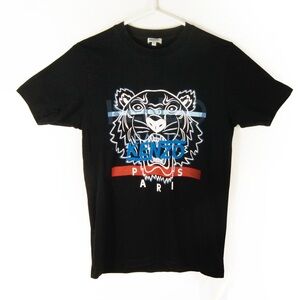 Kenzo Paris Hyper Tiger Logo Black Short Sleeve Shirt